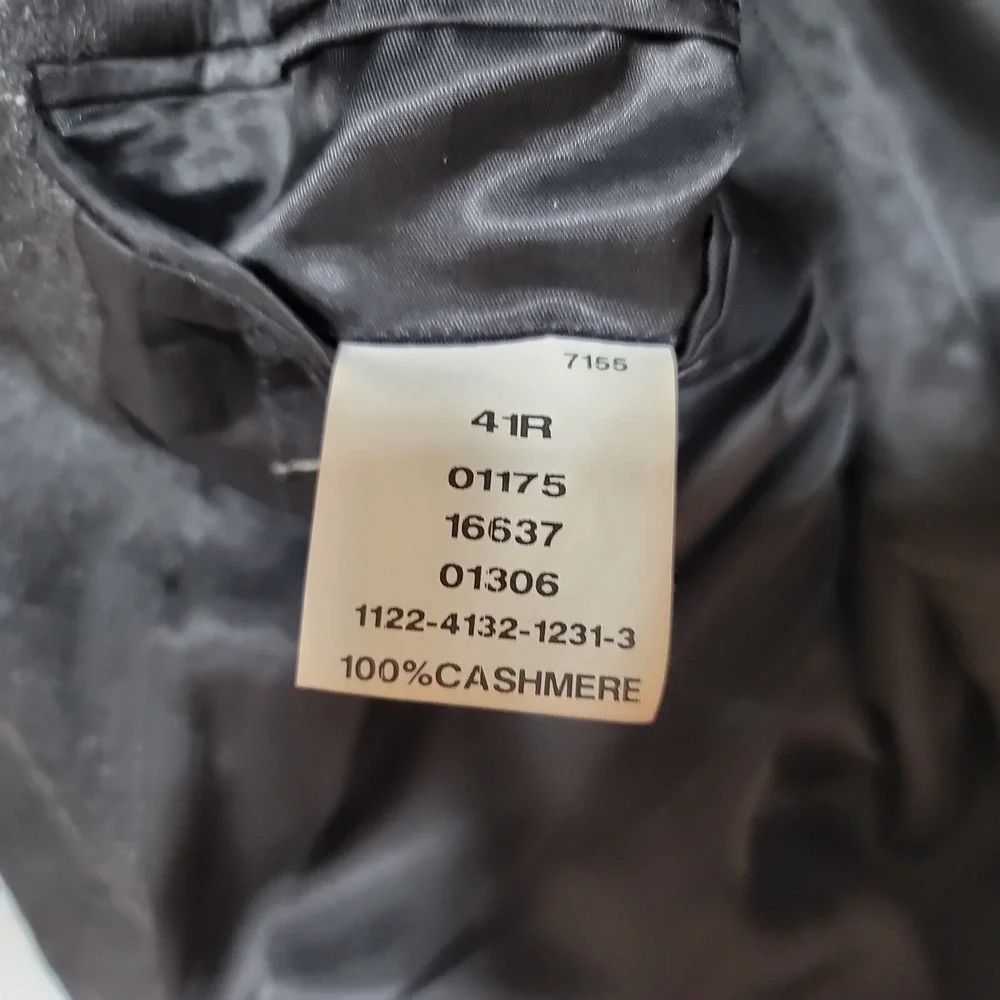 JoS A Bank 100% Cashmere Sport Coat Mens‎ 41R 40 42 Charcoal Grey Blazer Soft!